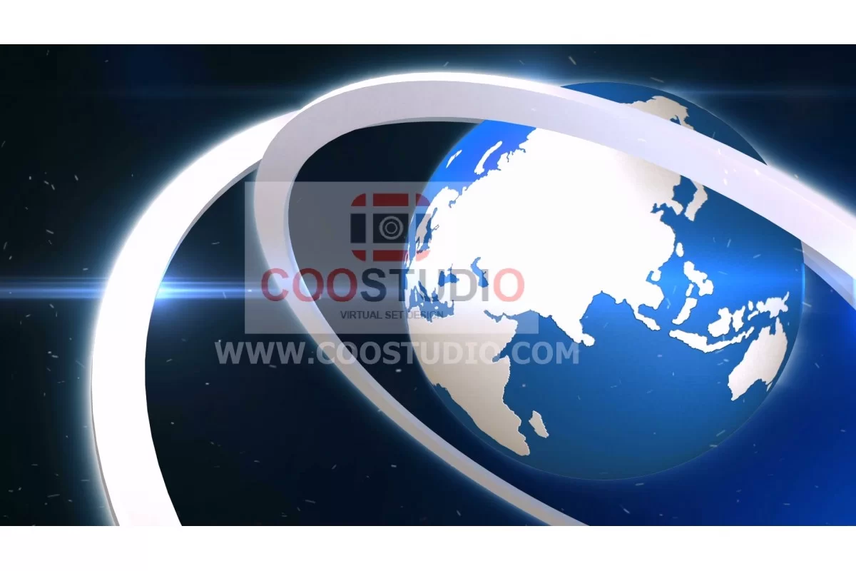 Broadcast news earth globe opening intro... | Stock Video | Pond5